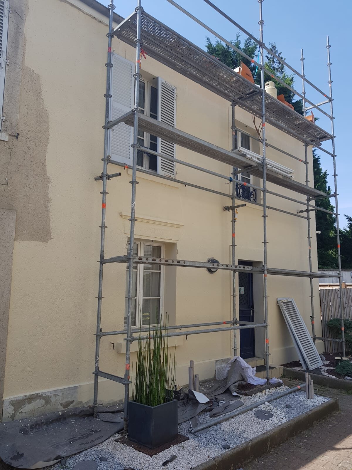 Équipe SAS Bertrand Peinture sur chantier